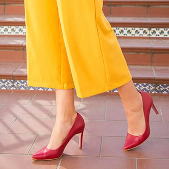 JENN ARDOR Women Pointed Toe Stiletto Heel Pumps Size 8 in Red - Picture 2 of 11